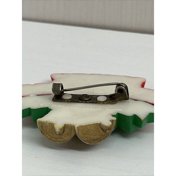 Vintage Christmas PIN Brooch "Merry Christmas" 1980s American Greetings Holiday - Picture 9 of 11